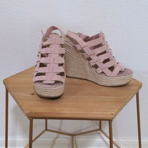 Blush pink wedges
